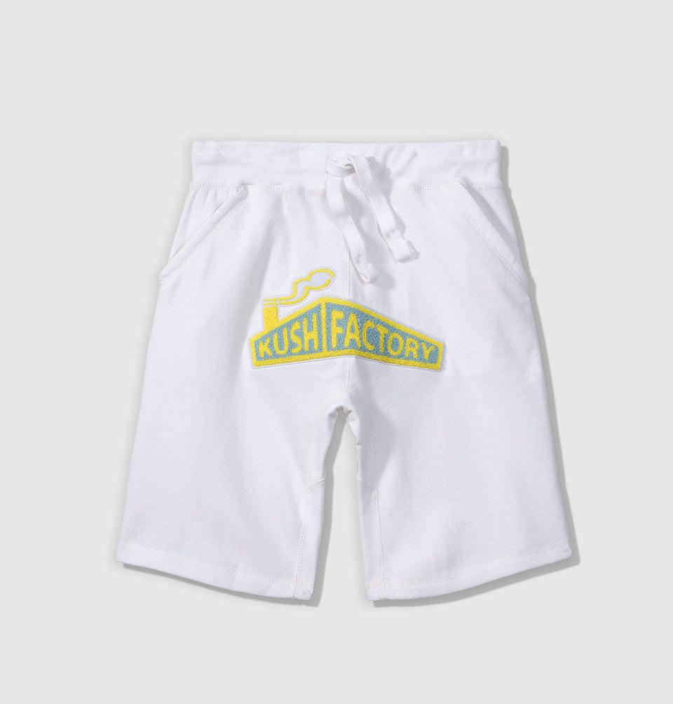 FACTORY PATCH SHORTS - BLUE N YELLOW